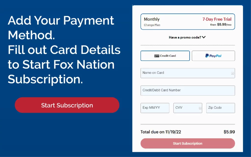 How To Sign Up For A 7-Day Free Trial Of Fox Nation Add-Payment-Methods-Enter-Card-Details