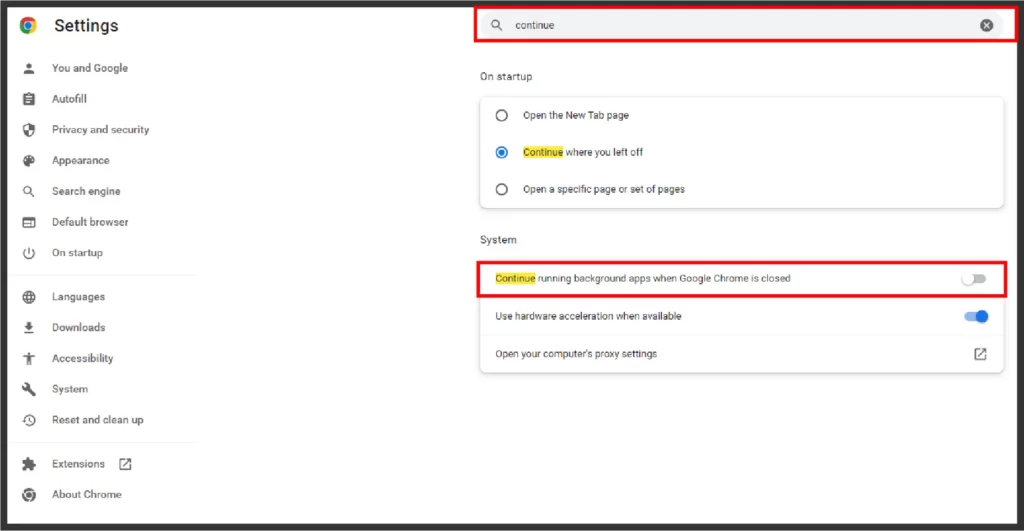 How To Fix Google Chrome High Memory Usage Google Chrome Settings Continue Running Background Apps When Google Chrome Is Closed