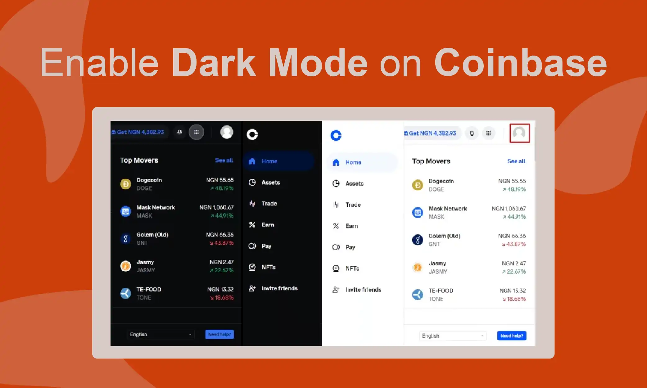 How To Enable Dark Mode In Coinbase