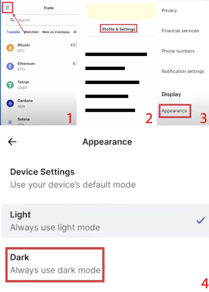 How To Enable Dark Mode On Coinbase Enable-Dark-Mode-On-Coinbase-App