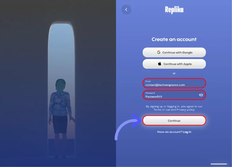 Replika Free Trial - How to Get Replika Pro for Free? Next-enter-your-email-address-and-password-for-your-Replika-account
