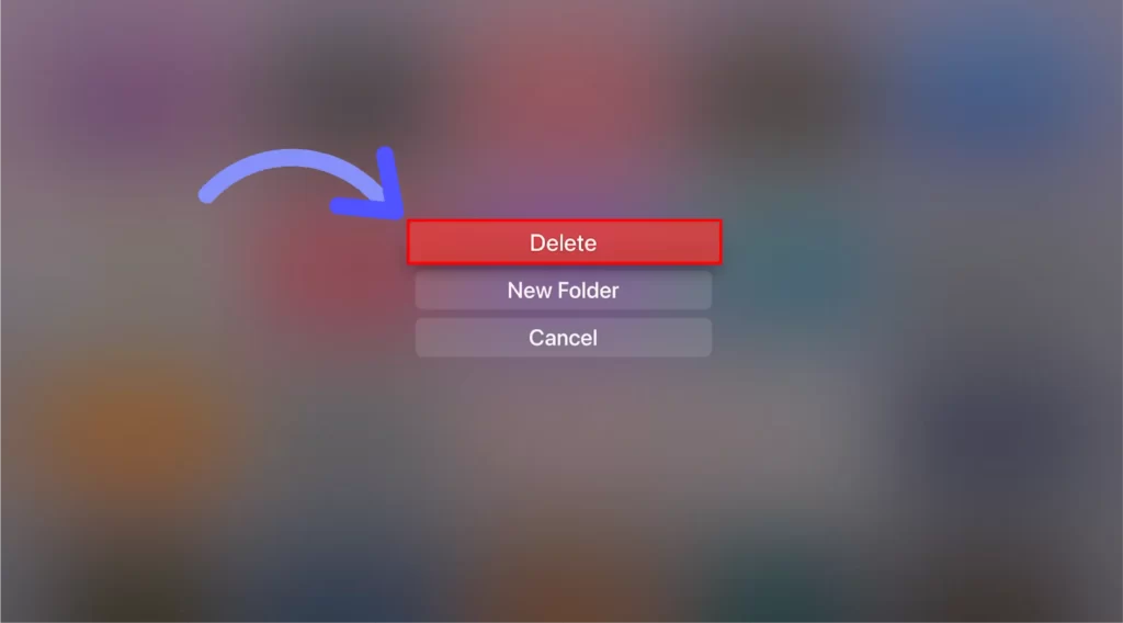 Select the Delete option