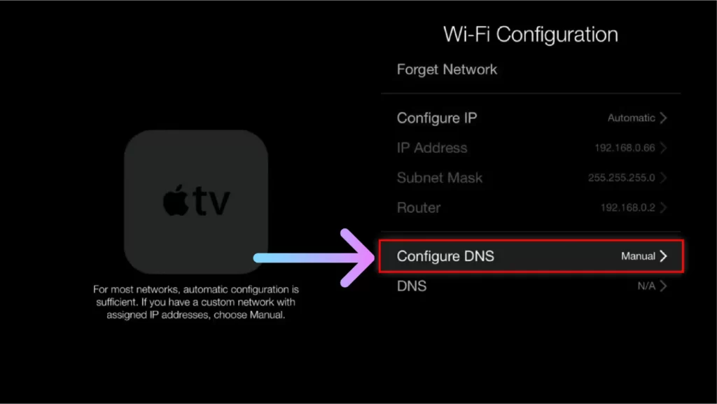 Select the Configure DNS option